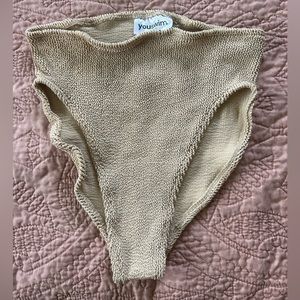 High Waisted You Swim Crème Bottom